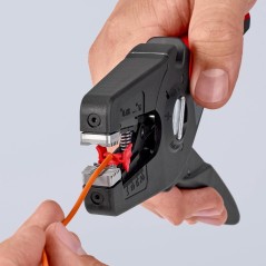 Knipex PreciStrip16 Cable Cutter - Precision Cutting Tool for Effortless Cable Stripping | 4003773085829